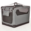 AMAZON BASICS FOLDING PORTABLE SOFT PET DOG CRATE CARRIER 42 X 31 X 31 - GRAY