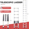 RIKADE TELESCOPING LADDER 20.3FT ATTIC LADDER HEAVY DUTY ALUMINUM XQ-SST-AL-62