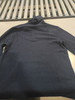 BLUE ICE WAFFLE KNIT HOODED SWEATER - SIZE: MEN M - NAVY