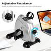 HIMALY MINI EXERCISE BIKE UNDER DESK BIKE PEDAL MACHINE - SILVER
