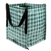 DURASACK REMOVABLE STORAGE TOTE BAG - 22-GALLON POLYPROPYLENE - GINGHAM GREEN New