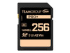 Team Group 256GB PRO+ SDXC U3 V30 A2 4K SD Card, Read/Write Speed Up to