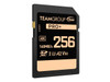 Team Group 256GB PRO+ SDXC U3 V30 A2 4K SD Card, Read/Write Speed Up to