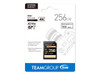 Team Group 256GB PRO+ SDXC U3 V30 A2 4K SD Card, Read/Write Speed Up to