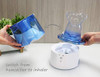 CRANE INHALER & WARM MIST HUMIDIFIER, 0.5 GALLON, BLUE & WHITE New