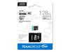 Team 128GB Ultra-Fast microSDXC UHS-I/U3 Memory Card with Adapter, compatible