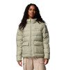 COLUMBIA WOMENS HARMONY FALLS HOODED DOWN JACKET - SIZE: WOMEN M - SAFARI New