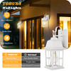 TOBUSA 2-Pack Outdoor Wall Lanterns, 100% Aluminium, Bulbs Not Included - White