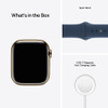 APPLE WATCH 7 GPS CELLULAR 41MM GOLD STAINLESS STEEL ABYSS BLUE SPORT BAND