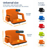 ALPCOUR RECLINING STADIUM SEAT,WIDE BLEACHER CHAIR BACK SUPPORT 21" -ORANGE New