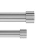 Umbra Cappa 66-120 in. Adjustable Double & Single Curtain Rod Sets - Nickel