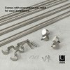 Umbra Cappa 66-120 in. Adjustable Double & Single Curtain Rod Sets - Nickel