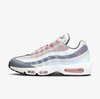 NIKE MEN'S AIR MAX 95 LOW TOP LIFESTYLE SHOES 10 - VAST GRAY/RED STARDUST WHITE