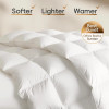 HOME COLLECTION FEATHERS DOWN COMFORTER QUEEN SIZE 90 X 90 - WHITE