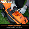 LAWNMASTER CLM2413A CORDLESS 13-INCH LAWN MOWER 24V WITH 2.4AH BATTERY - ORANGE
