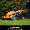 LAWNMASTER CLM2413A CORDLESS 13-INCH LAWN MOWER 24V WITH 2.4AH BATTERY - ORANGE