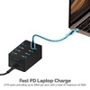 SABRENT 100 WATT 8 PORT FAMILY SIZED USB RAPID CHARGER - BLACK