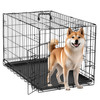 Simple Deluxe 30" Medium Dog Crate Divider, Double Door Folding Metal Wire Cage