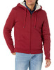 AMAZON ESSENTIALS HOODIE FOR MEN SHERPA-LINED FULL-ZIP FLEECE, M, RED New
