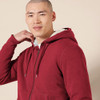 AMAZON ESSENTIALS HOODIE FOR MEN SHERPA-LINED FULL-ZIP FLEECE, M, RED New