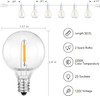 BRIGHTOWN OUTDOOR STRING 200FT 100+2 G40 BULBS SHATTERPROOF PATIO LIGHTS - WHITE