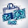Conair 5 Piece Toiletry and Cosmetic Bag Set A31318 - Blue Swirl