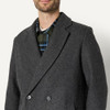 AMAZON ESSENTIALS Men Wool Blend Longline Topcoat Charcoal Heather M New