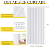 NICETOWN BEDROOM CURTAINS ROOM DARKENING WINDOW DRAPES 60X80 - WHITE