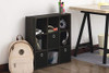 FURINNO SIMPLISTIC 9-CUBE ORG SMALL SIZE 7.9ZD X 26.5W X 26.7H ESPRESSO/BLACK