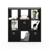 FURINNO SIMPLISTIC 9-CUBE ORG SMALL SIZE 7.9ZD X 26.5W X 26.7H ESPRESSO/BLACK