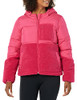 AXESSORIES WOMEN'S FULL-ZIP SHERPA FLEECE JACKET HOT PINK SIZE XL New