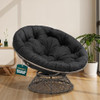 Bme Ergonomic Wicker Papasan Chair with Soft Thick Density Fabric