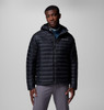 COLUMBIA MEN'S CORELITE™ DOWN HOODED JACKET - SIZE: MEN XL - BLACK