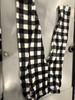 GENERIC PLAID BLACK AND WHITE FLEECE FLANNEL WOMENS XL PAJAMA PANTS - BLK WHITE