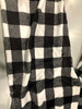 GENERIC PLAID BLACK AND WHITE FLEECE FLANNEL WOMENS XL PAJAMA PANTS - BLK WHITE