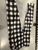 GENERIC PLAID BLACK AND WHITE FLEECE FLANNEL WOMENS XL PAJAMA PANTS - BLK WHITE