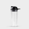 NUTRIBULLET 24 OZ CUP WITH TO-GO LID - CLEAR/BLACK