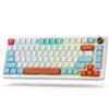 LTC NIMBLEBACK NB832 WIRELESS 75% GASKET MECHANICAL KEYBOARD - WHITE BLUE RED