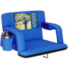 ALPCOUR RECLINING STADIUM SEAT – WIDE BLEACHER CHAIR –15\" WIDE - ROYAL BLUE