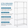 HONEY CAN DO 5-TIER STORAGE SHELVES HOLDS 200 LBS SHF-01573 - WHITE