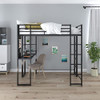 DHP ABODE TWIN SIZE METAL LOFT BED, 4323019- BLACK