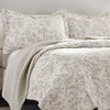 LAURA ASHLEY KING QUILT SET SOFT COTTON BEDDING MEDIUM 3 PIECE - AMBERLEY BEIGE New