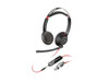Plantronics Poly Blackwire 5220 Stereo USB-C Headset +3.5mm Plug +USB-C/A