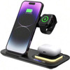 RISEN POWERFUSION 15W 3 IN 1 FAST WIRELESS CHARGING STATION - BLACK