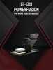 RISEN POWERFUSION 15W 3 IN 1 FAST WIRELESS CHARGING STATION - BLACK