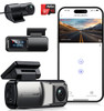 TECIVAL DASH CAM FRONT AND REAR 2.5K 1080P DUAL DASH CAMERA 64GB SD CARD - BLACK