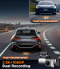 TECIVAL DASH CAM FRONT AND REAR 2.5K 1080P DUAL DASH CAMERA 64GB SD CARD - BLACK