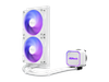 ASRock AIO Pro White 240 ARGB 27mm radiator, ARGB waterblock, ARGB Hub-lighting