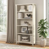 BUSH FURNITURE SALINAS TALL 5 SHELF BOOKCASE IN ANTIQUE WHITE - WHITE