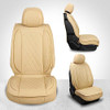 MIROZO Seat Covers Full Set, Leather Automotive Seat Covers protector - Beige